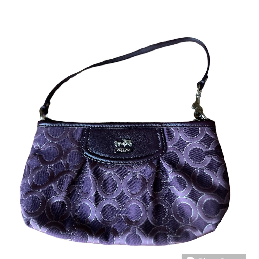 Coach Purple Wristlet EUC - Picture 1 of 8